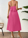 Frenchy Chic: Pleated Woven Cami Dress