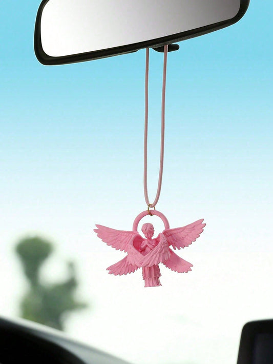 Divine Protection: Resin Six-Winged Angel Car Pendant - Creative and Cute Car Accessory