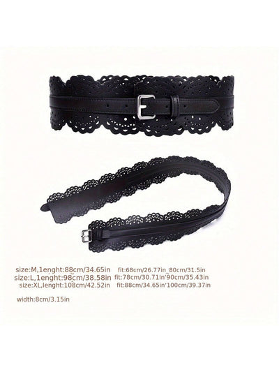 Chic Hollow-Out Wide Waist Belt - Perfect Accessory for Spring & Summer Styles