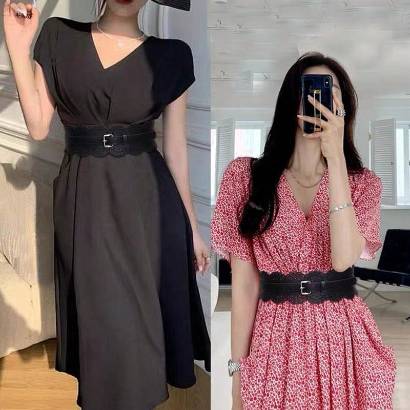 The Chic Hollow-Out Wide Waist Belt is the perfect accessory for spring and summer styles. Its unique design adds a touch of elegance to any outfit, while also cinching the waist for a flattering silhouette. Made with high-quality materials, this belt is both stylish and durable.