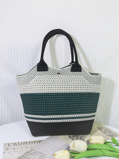 Stay stylish and organized on-the-go with our Chic Knitted Bucket Bag. This portable storage solution combines fashion with function, featuring a chic knitted design that adds a touch of sophistication to your outfit. With its spacious interior, you can easily store and access all your essentials.