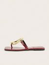 The Perfect Party Vacation Footwear with Snake Pattern Red Square Toe Slipper