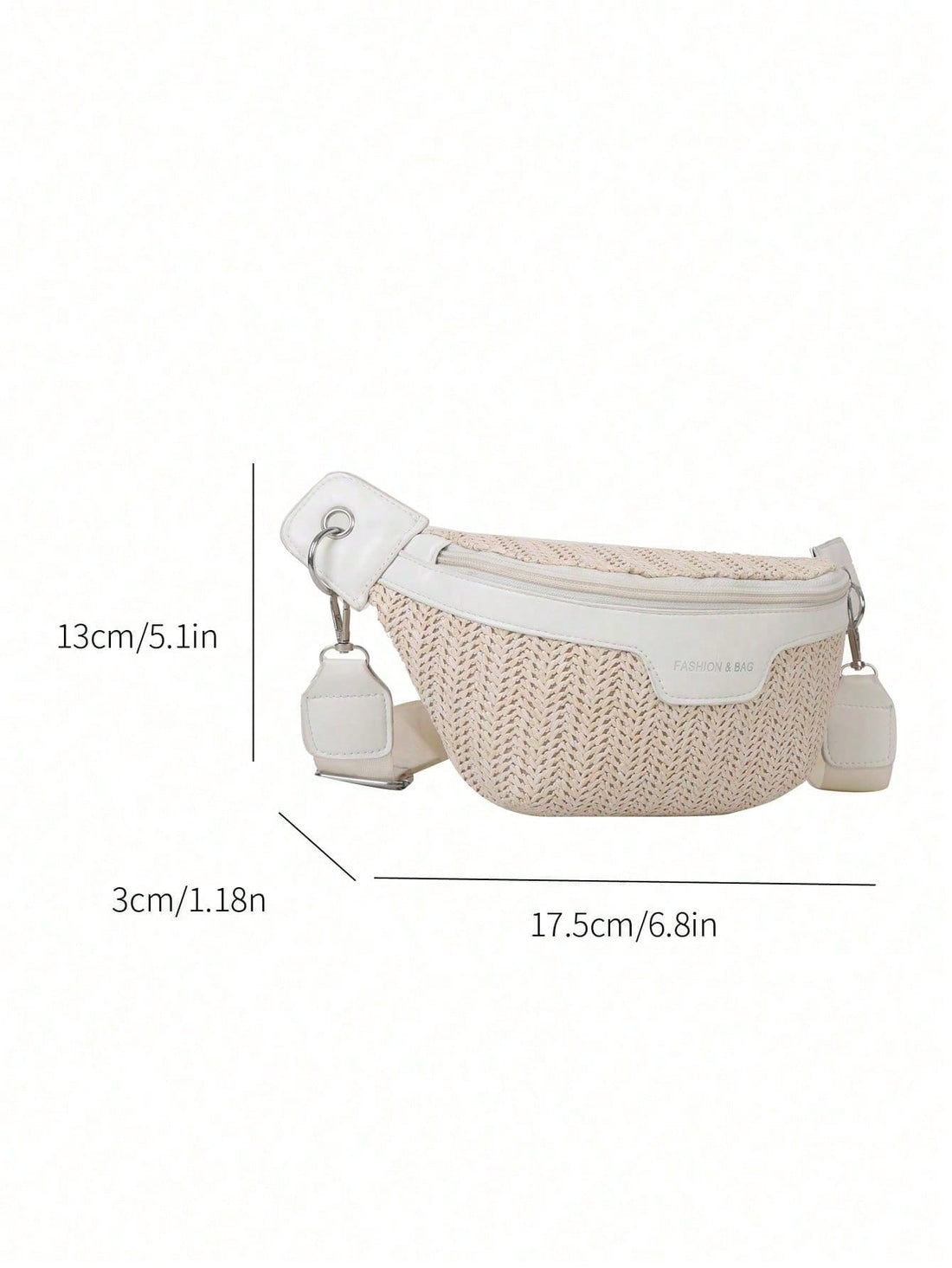 Spring Fashion Straw Fanny Pack: Personality in Color Contrast