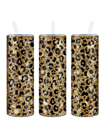 20oz Wild Leopard Print Insulated Tumbler: Stylish and Practical Travel Companion