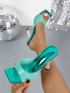 High Heel Women's Sandals with Shiny Rhinestone Decoration