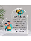 Father's Day Heart Artistic Shape Acrylic Gift - Happy Father's Day