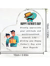 Father's Day Heart Artistic Shape Acrylic Gift - Happy Father's Day