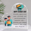 Father's Day Heart Artistic Shape Acrylic Gift - Happy Father's Day