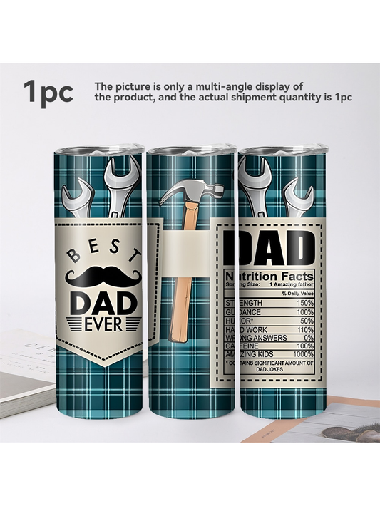 The 20oz Stainless Steel Car Cup Tumbler is the perfect Father's Day gift for the best dad! Crafted with durable stainless steel, it's the ultimate tumbler for on-the-go dads. Trust in its superior quality to keep drinks hot or cold for hours, making it the perfect accessory for any car ride.