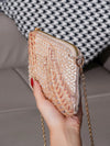 Sparkle and Shine: Glitter Leaf Shaped Clutch Bag for Parties and Formal Occasions