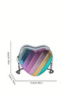 Rainbow Striped Heart Crossbody Bag: A Mini Must-have for Kids!