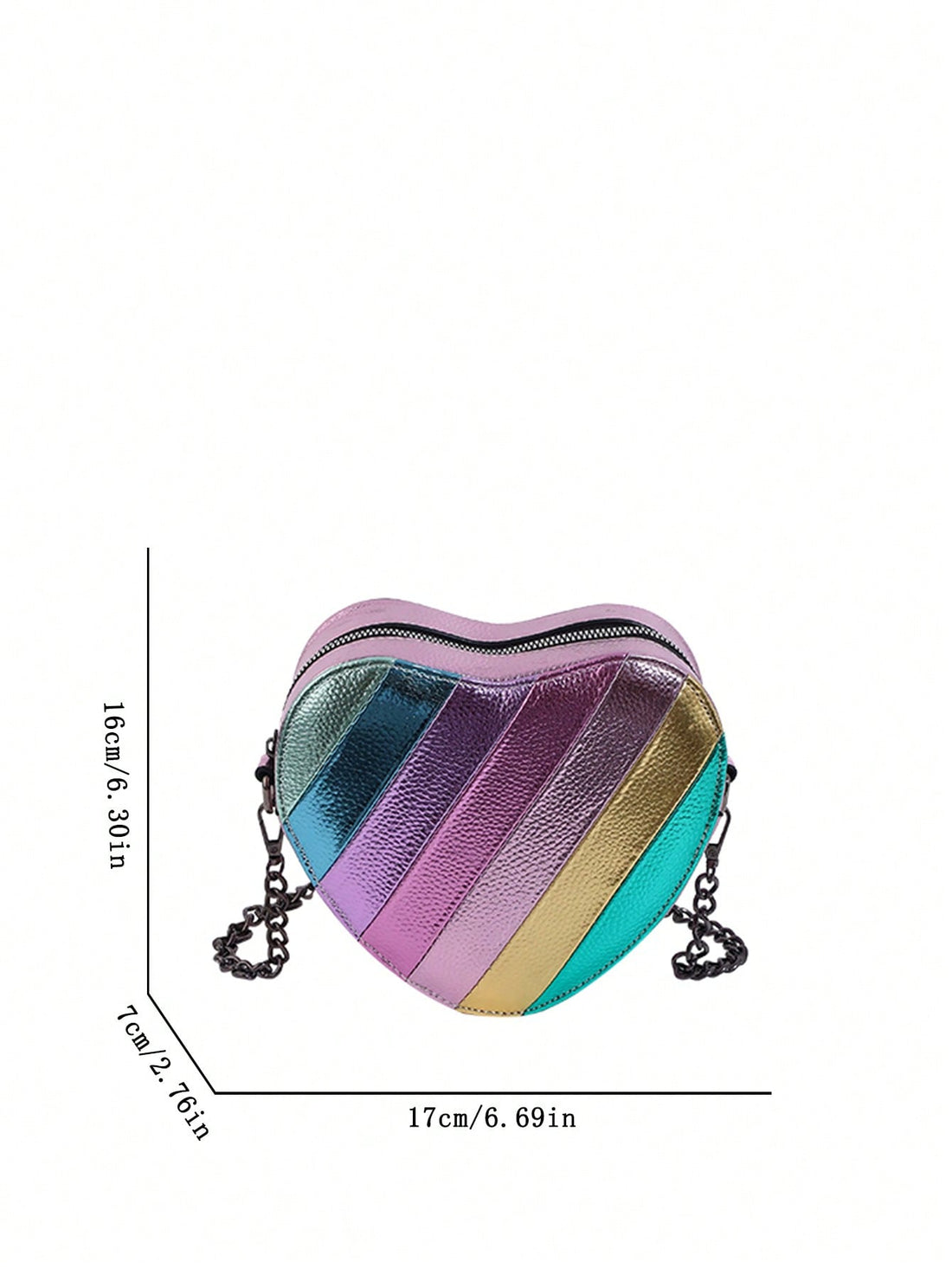 This rainbow striped heart crossbody bag is a perfect mini must-have for kids! With its eye-catching design and convenient crossbody strap, it's both stylish and practical. Made with durable materials, it's ideal for carrying their essentials while on the go. Get your child one today and watch their excitement grow!