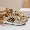 Leopard Print Lace-Up Sneakers: Stylish Comfort for Casual and Commuting