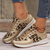 Leopard Print Lace-Up Sneakers: Stylish Comfort for Casual and Commuting