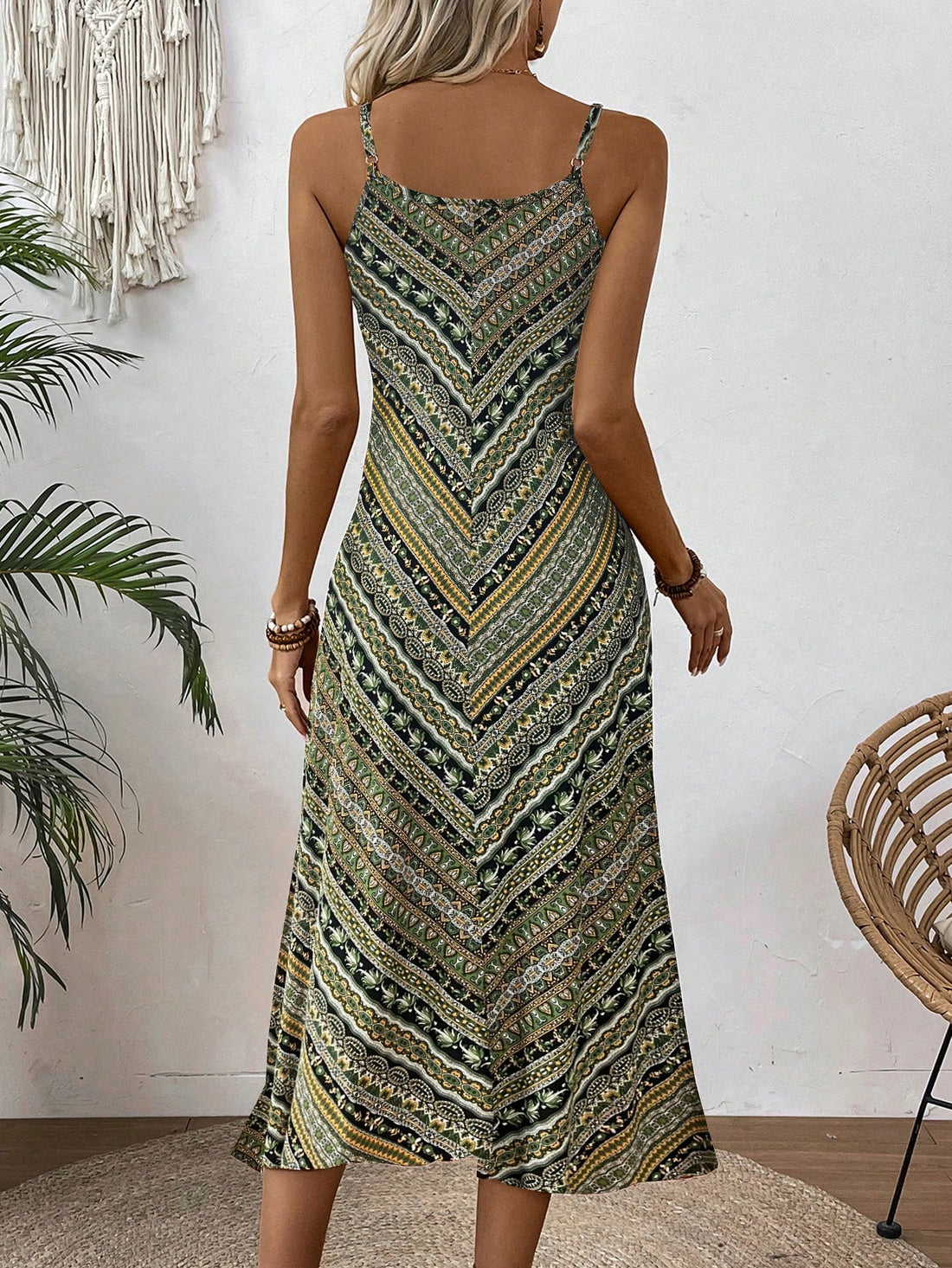 Embrace sunny days in this playful Bohemian V-Neck Cami Dress, adorned with a lively floral print that dances with every step. Its breezy silhouette and delicate straps keep you cool and carefree, perfect for effortless summer adventures or casual brunches with friends. Let your style bloom with this easygoing dress that’s as fun as your summer plans!