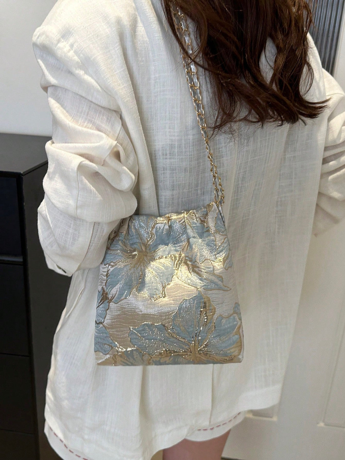 Expertly crafted from high-quality materials, the Trendy Shoulder Bag is the perfect accessory for any fashion-forward individual. Its versatile design allows it to be worn as a crossbody or shoulder bag, making it both stylish and practical. Complete with a chic chain strap, this bag is sure to elevate any outfit.