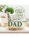 This Father's Day special features a Home Sweet Home acrylic tabletop display, making it the perfect gift to show your love and respect for your father. Made with high-quality materials, this display is a unique and thoughtful option for a sentimental and meaningful gift. Treat your dad to a reminder of home with this special item.