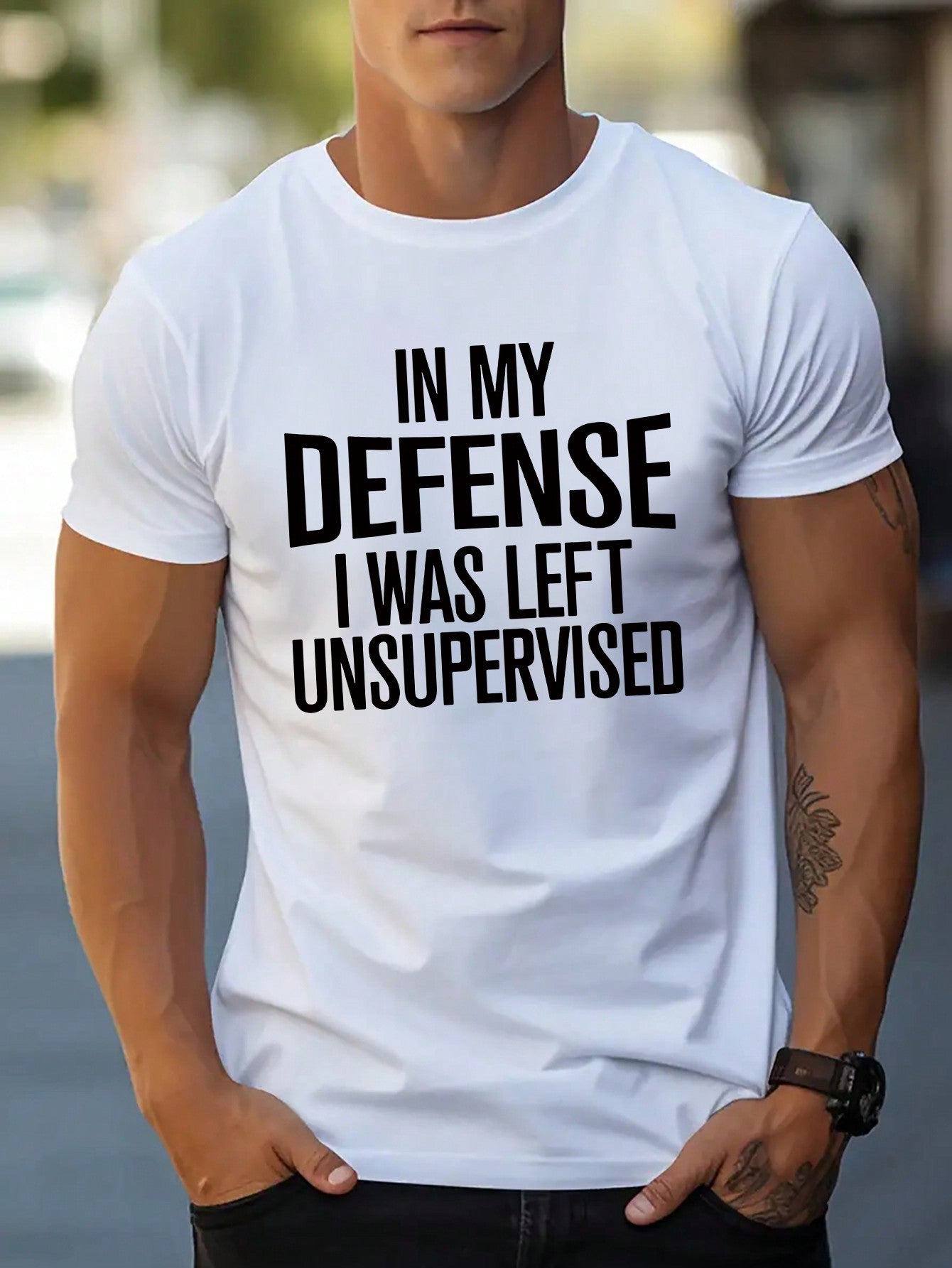 Experience style and comfort in our Slogan Print Men's Summer Casual Tee. With its short sleeves and trendy slogan print, this tee is perfect for staying stylish and comfortable all summer long. Made with high-quality materials, this tee is designed to keep you cool and comfortable no matter the occasion. Upgrade your wardrobe with this must-have tee.