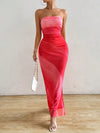 Effortless Elegance: Solid Color Strapless Dress for Everyday Chic