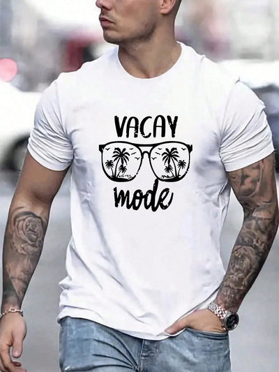 Sunny Style: Men's Sunglasses Print Short Sleeve T-Shirt