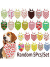 Brighten up your dog's wardrobe with our Colorful Fruit Pattern Dog Bandana Set. Made with vibrant, high-quality fabric, these bandanas add a pop of color to any outfit. Perfect for walks, photo shoots, and special occasions. Keep your furry friend looking stylish and playful with this set!