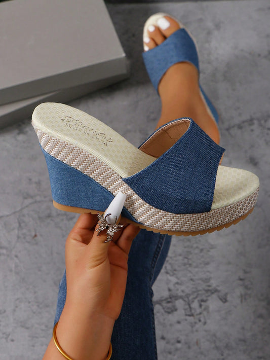 New Arrival: Stylish Women's Wedge Heel Fabric Sandals for Ultimate Comfort