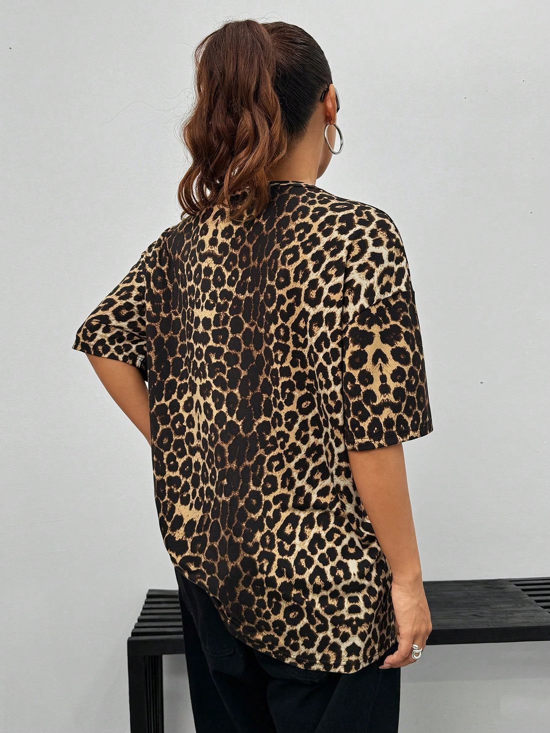 Be fashion-forward with our Roar in Style: Women's Leopard Print Casual T-Shirt. Made with high-quality materials, the stylish leopard print design adds a touch of edginess to any outfit. Embrace your wild side and make a statement with this trendy t-shirt.