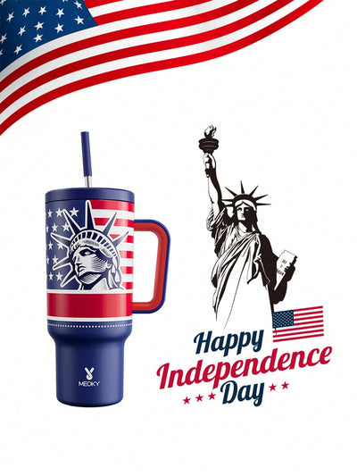 40oz Vacuum Insulated Tumbler with USA Flag Printed: Your Ultimate Outdoor Companion