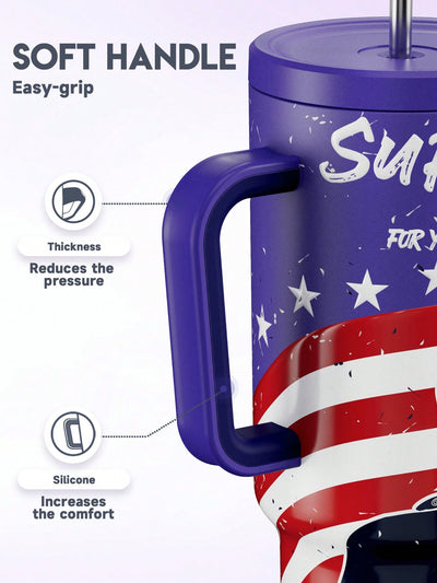 40oz Vacuum Insulated Tumbler with USA Flag Printed: Your Ultimate Outdoor Companion