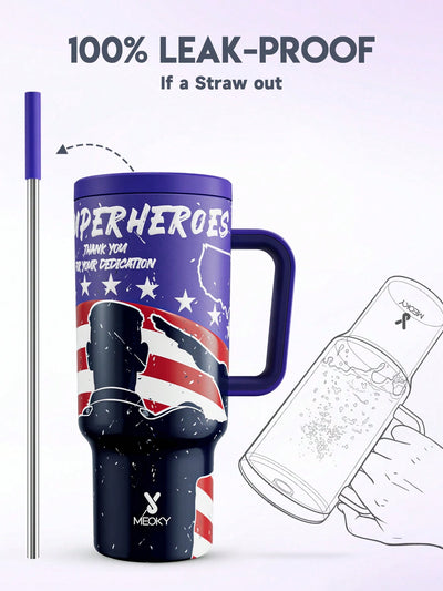 40oz Vacuum Insulated Tumbler with USA Flag Printed: Your Ultimate Outdoor Companion