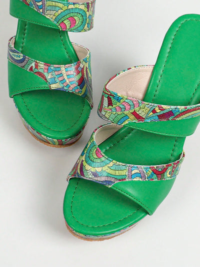 Elegant Patchwork High Heel Sandals: The Perfect Fusion of Style and Comfort