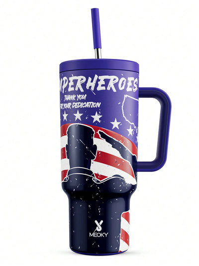 40oz Vacuum Insulated Tumbler with USA Flag Printed: Your Ultimate Outdoor Companion