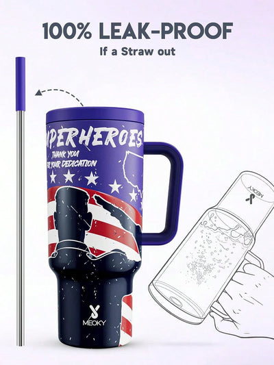 40oz Vacuum Insulated Tumbler with USA Flag Printed: Your Ultimate Outdoor Companion