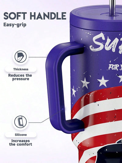 40oz Vacuum Insulated Tumbler with USA Flag Printed: Your Ultimate Outdoor Companion