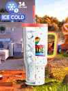 40oz Tumbler: Pride Pattern Print Insulated Stainless Steel Mug for Your On-the-Go Adventures