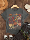 Floral Essence: Casual and Simple Women's T-Shirt for Summer