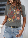 Floral Essence: Casual and Simple Women's T-Shirt for Summer