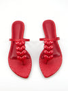 These Red Heart Pattern Fabric Fashion Flats are a stylish addition to any outfit. The elegant heart-shaped buckle adds a touch of sophistication, making them perfect for both daily wear and parties. Crafted from high-quality fabric, these flats are comfortable and durable. A must-have for any fashion-forward individual.