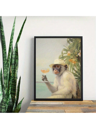 This vintage bar monkey drinking water poster is a unique addition to any wall art collection. With its playful depiction of a monkey enjoying a drink, this poster adds a touch of whimsy and charm to any space. Made with high-quality materials, this animal-inspired artwork is sure to catch the eye and spark conversation.