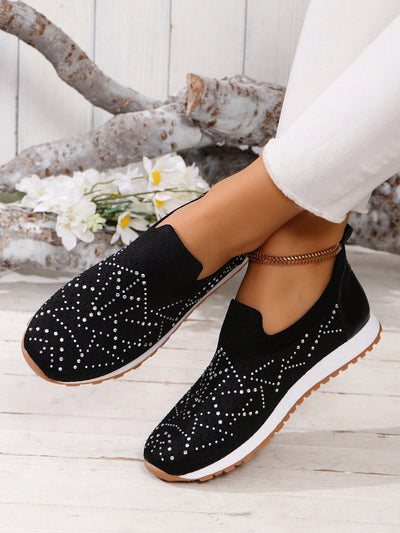 Sparkle and Shine: 2024 New Summer Rhinestone Women's Sports Running Shoes