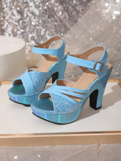 New Summer Waterproof Platform Peep Toe High-Heeled Wedges Sandals