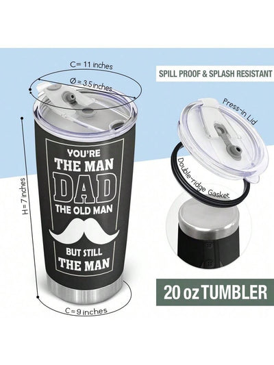 The Old Man But Still The Man 20oz Stainless Steel Tumbler - Birthday and Father's Day Gifts for Dad