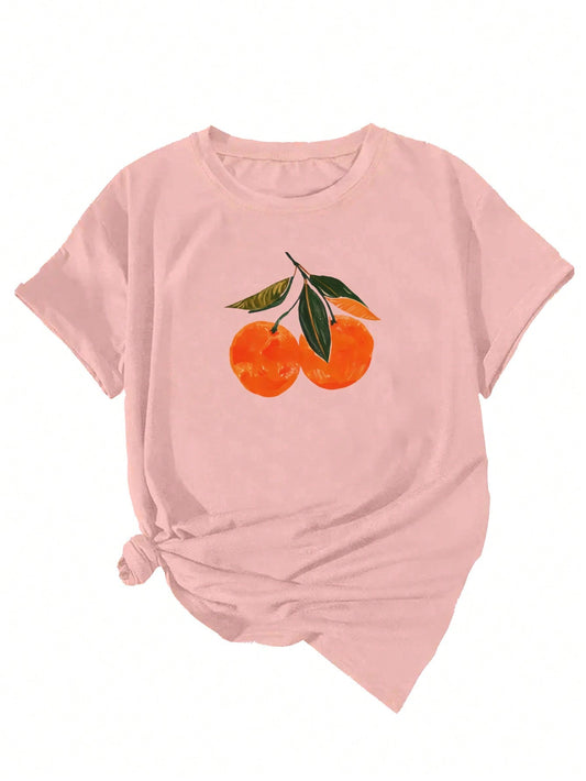 Retro Aesthetic Vintage Orange Art Graphic T-Shirt – Perfect Gift for Foodies