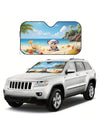 Fun and Functional Cartoon Printed Car Windshield Sunshade for Ultimate UV Protection