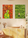 Abstract Healing Green Wall Art Set - Creative Bedroom Decor