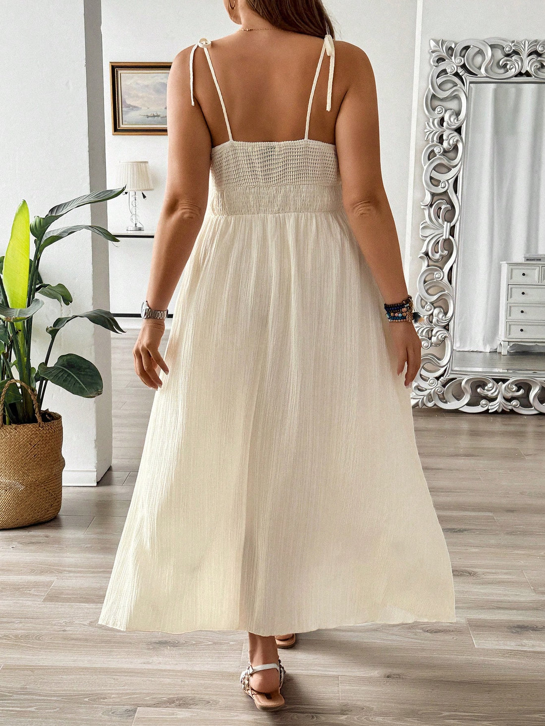 Be the ultimate fashion queen with our Chic & Comfy Plus Size V-Neck Knitted Maxi Dress! This dress not only provides comfort, but also showcases elegant embroidery and playful tassel details. Dress it up or down for any occasion. Fashion and comfort never looked so good!