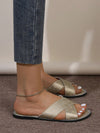 Summer Chic: Korean Style Pleated Beach Sandals for Women