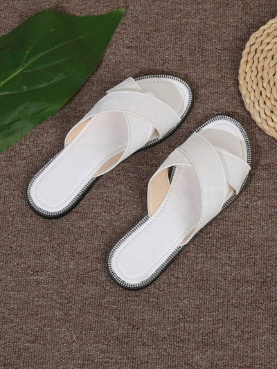 Summer Chic: Korean Style Pleated Beach Sandals for Women