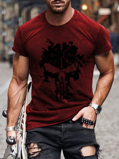 Elevate Your Style with Men's Abstract Printed Short Sleeve Tshirt