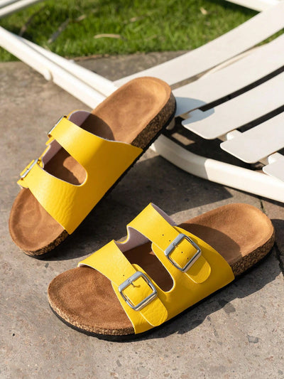 Cool and Comfy Cork Slides: Stylish Unisex Outdoor Sandals